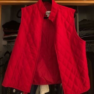 Vibrant Red Women's Quilted Vest